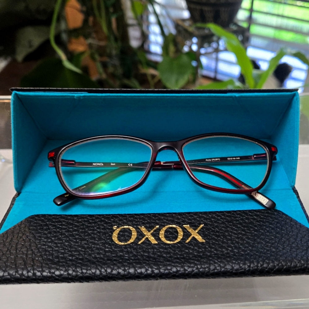 🖤5/$25🐝XOXO Bali Women's Glasses Frames Ruby Red Statement 53-16-140